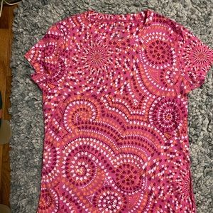 L.L Bean Pink Paisley shirt